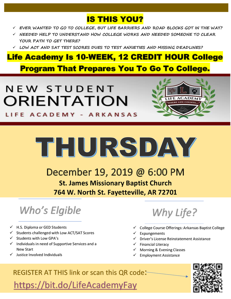 LIFE ACADEMY @ Fayetteville