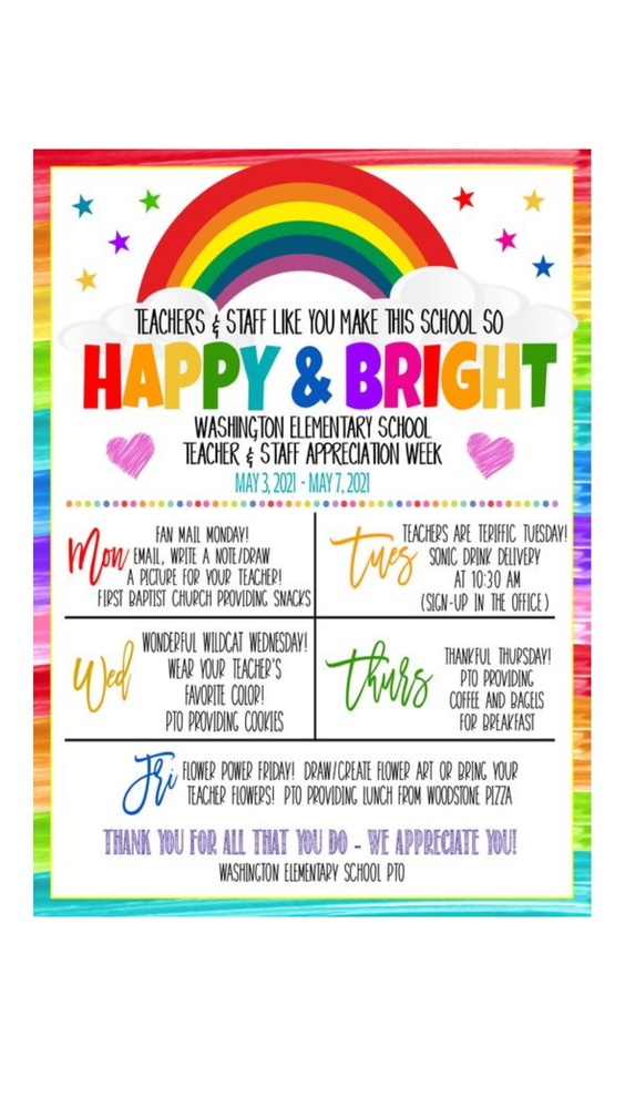 TEACHER APPRECIATION WEEK - MAY 3-7