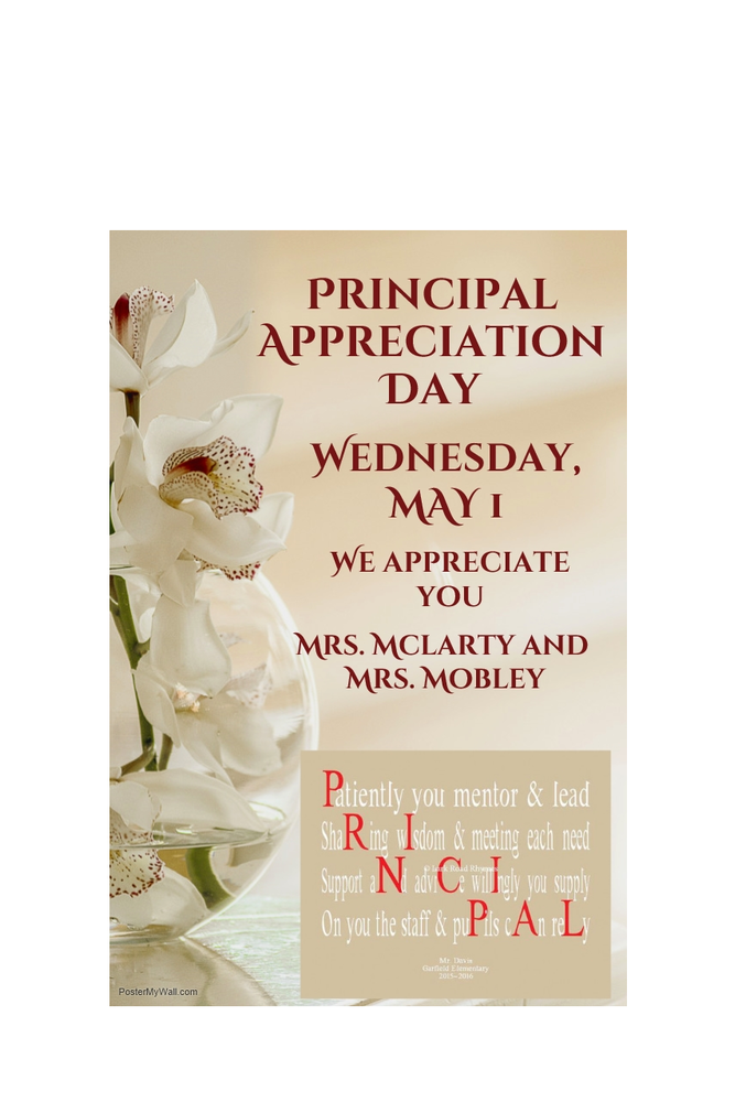 Principal Appreciation Day 2019 flyer