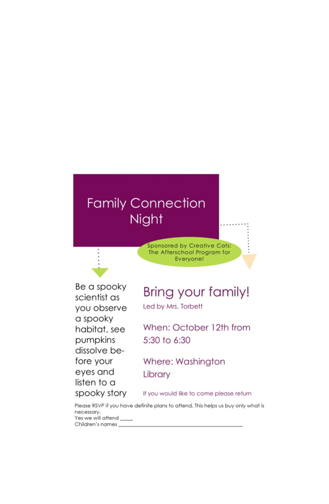Family Night Connection flyer