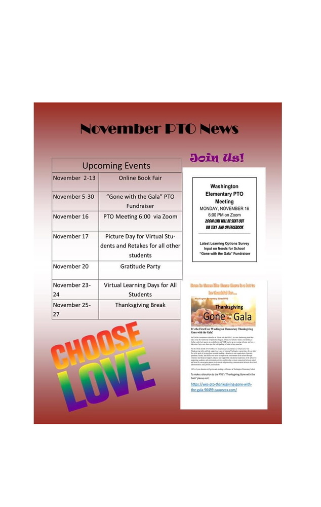 NOVEMBER PTO NEWS