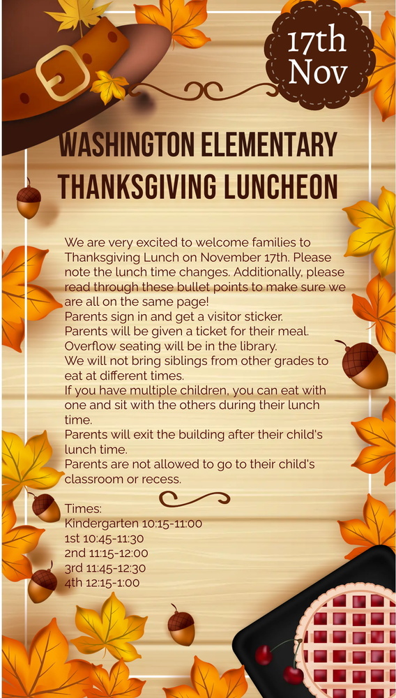 Thanksgiving Luncheon flyer