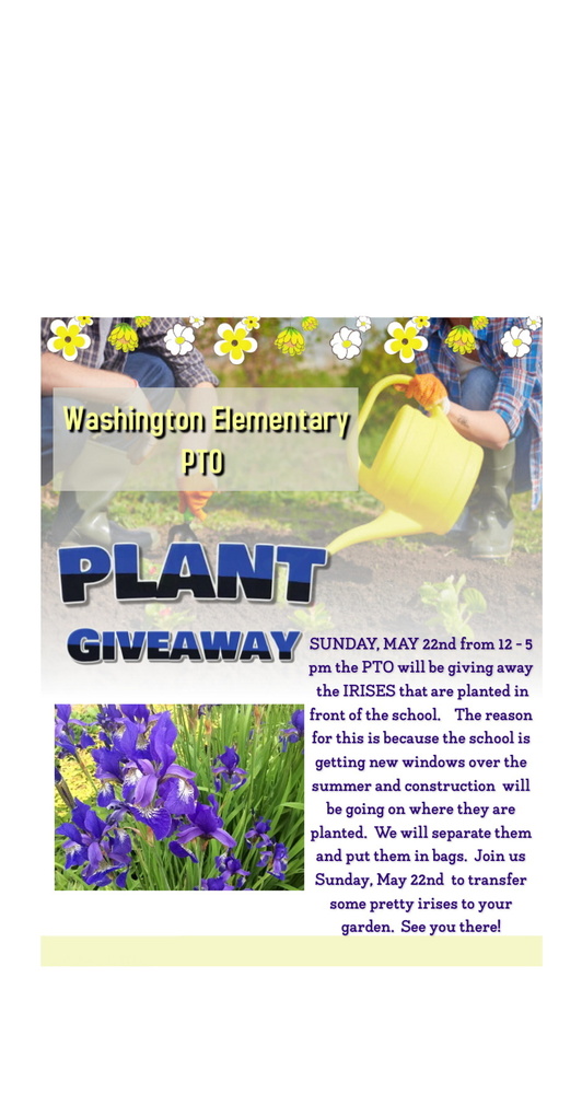 PTO plant giveaway flyer