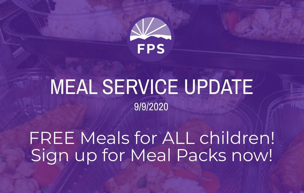 FREE MEALS FOR ALL CHILDREN until December 31.