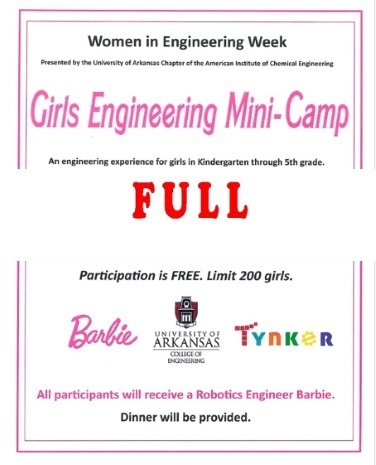 Girls Engineering Mini-Camp flyer filled