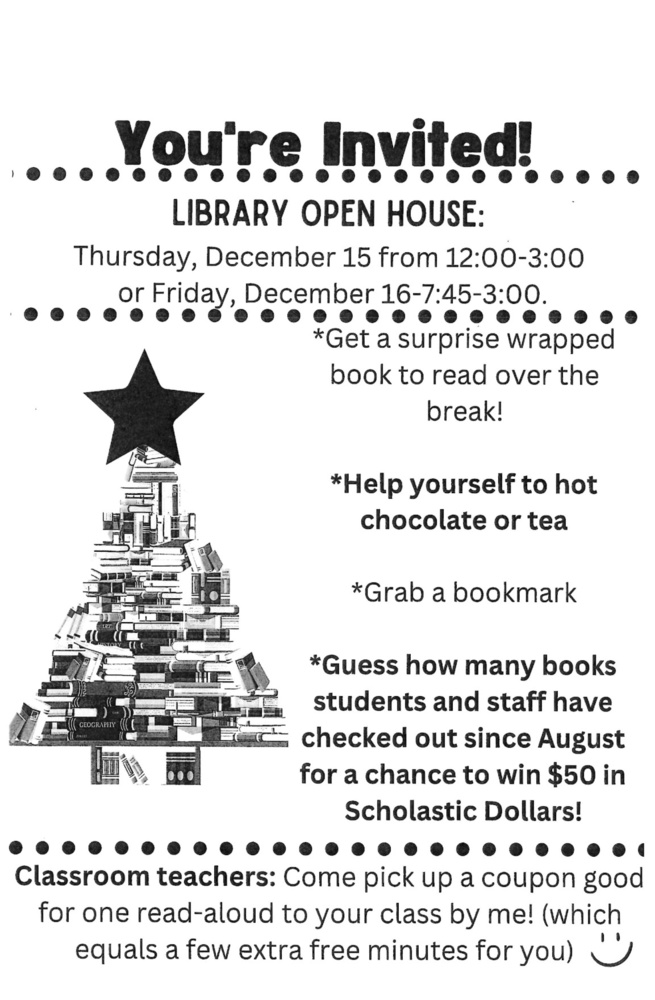 Library open house flyer