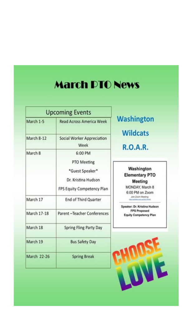 PTO NEWSLETTER FOR MARCH 2021