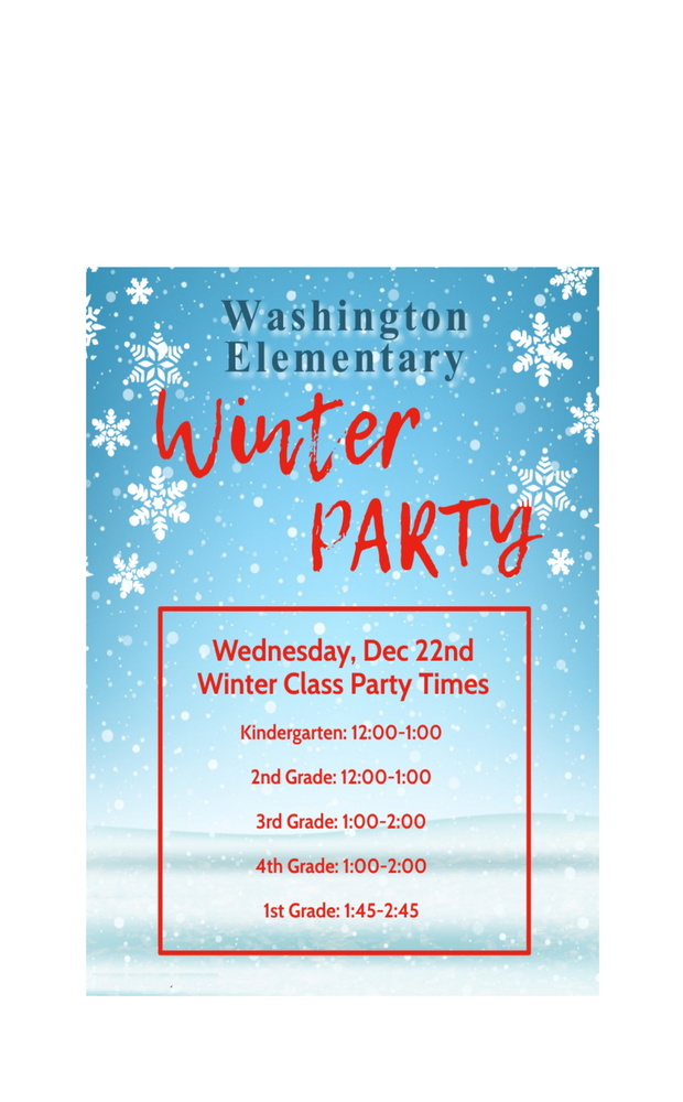 Winter Party schedule flyer