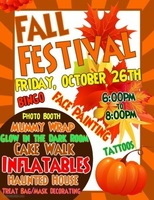 Attend the Fall Festival, Oct. 26th 6-8 pm