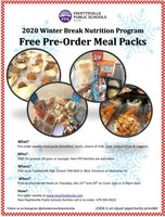 FREE PRE-ORDER MEAL PACKS OFFERED DURING WINTER BREAK
