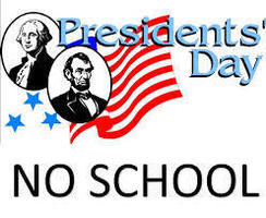 Butterfield Presidents' Day is February 18th, NO SCHOOL