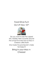 MAC AND CHEESE FOOD DRIVE - Oct 4 - Nov 10