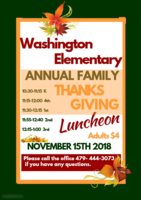 Washington Annual Family Thanksgiving Luncheon