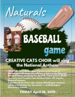 CREATIVE CATS CHOIR will sing the National Anthem at the Naturals Game on April 19 Choir