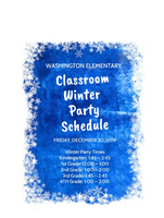 WINTER PARTY SCHEDULE