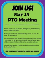 PTO May Meeting - May 13
