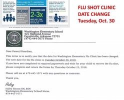Our school is offering free Flu Shots on October 30
