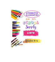 2020-2021 WASHINGTON ELEMENTARY SUPPLY LISTS