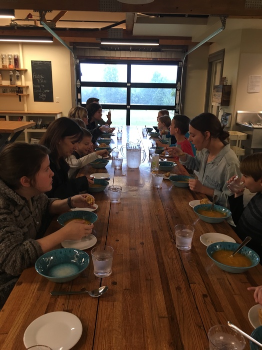 Our 4th and 5th grades were treated to another great experience at @appleseedsnwa! They learned about healthy food choices and prepared their own meal.