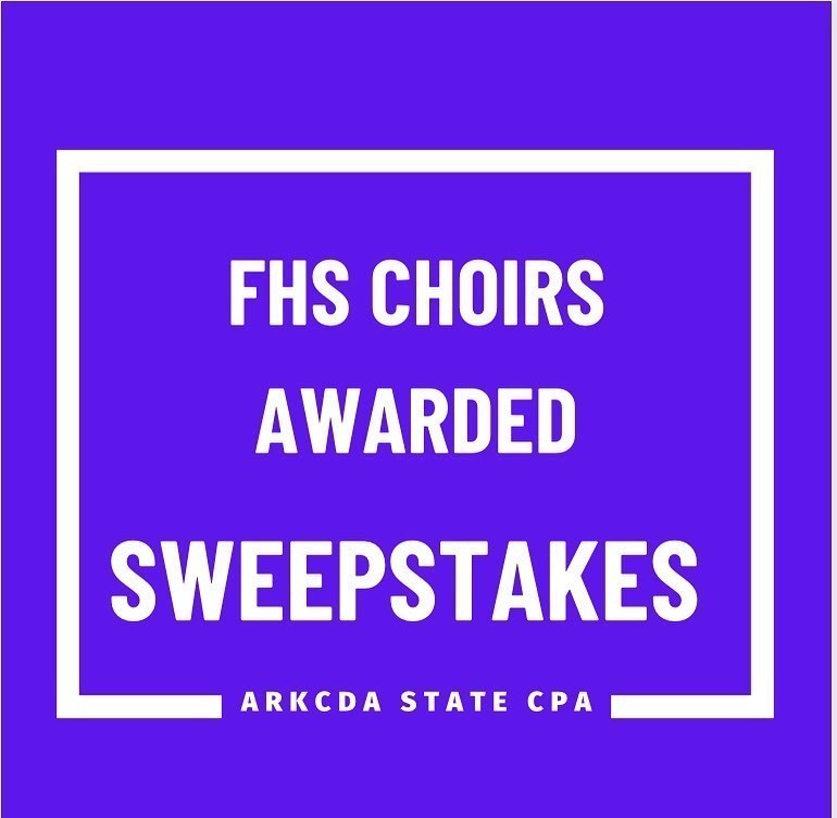 FHS Choirs Awarded Sweepstatkes graphic