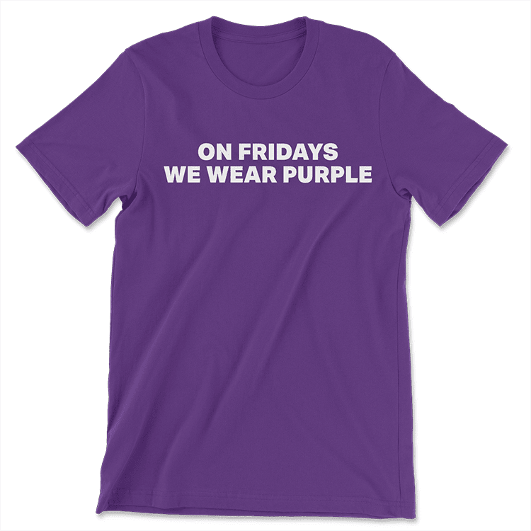 On Fridays we wear purple!