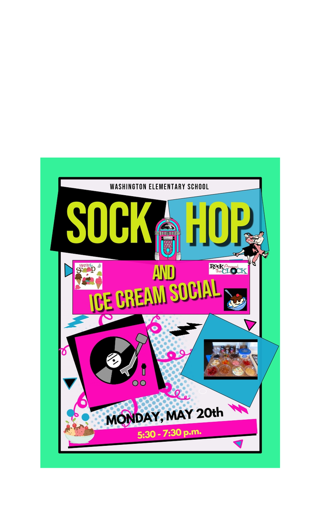 Sock Hop Ice cream flyer