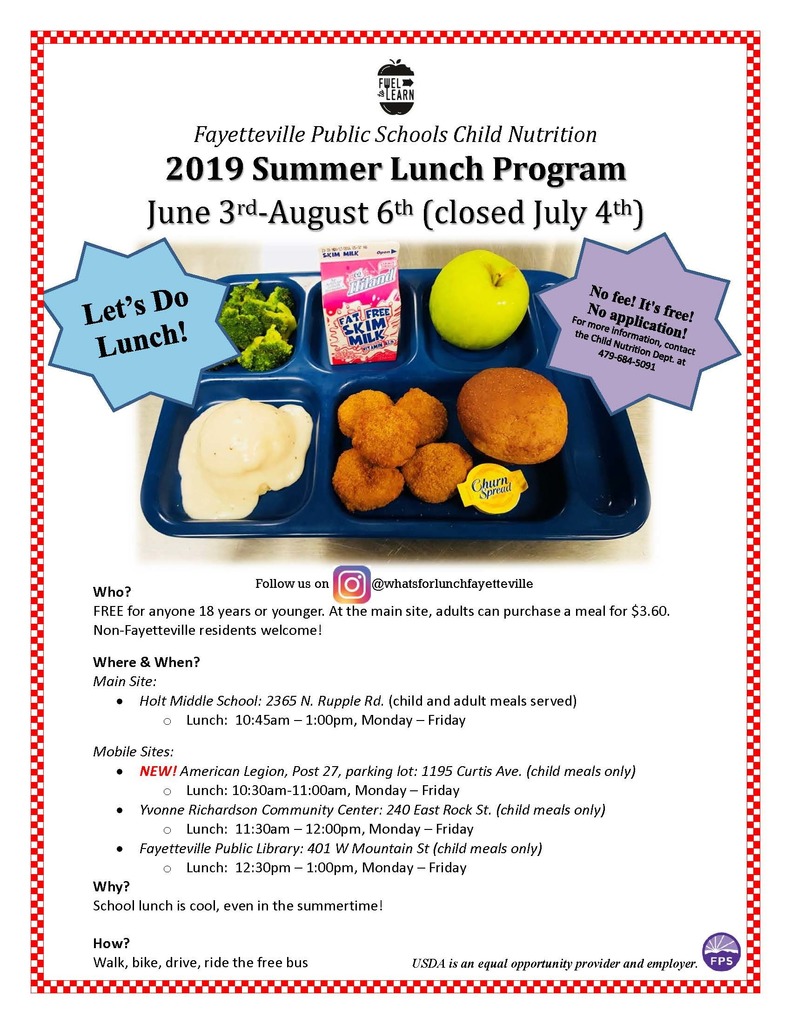 free summer lunch program flyer