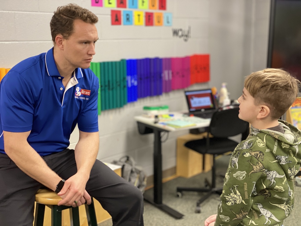 Meteorologist Darby Bybee from 40/29 News was invited to Mrs. Pittman’s music class today!      