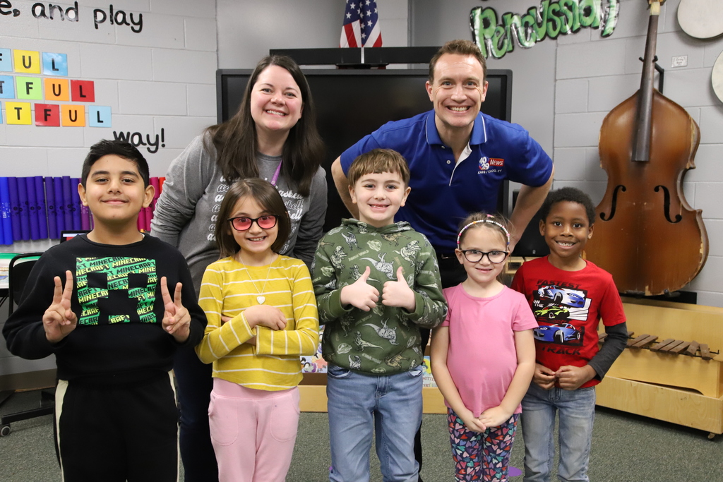 Meteorologist Darby Bybee from 40/29 News was invited to Mrs. Pittman’s music class today!      