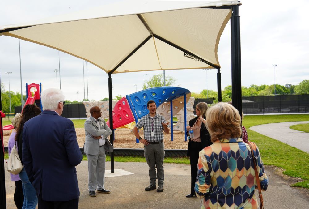 Asbell Ribbon Cutting Outdoor Classroom and Shade Structure!