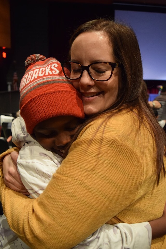 Moments we strive for.... a student and teacher celebrate at the annual ESL Exit Ceremony.#onefps