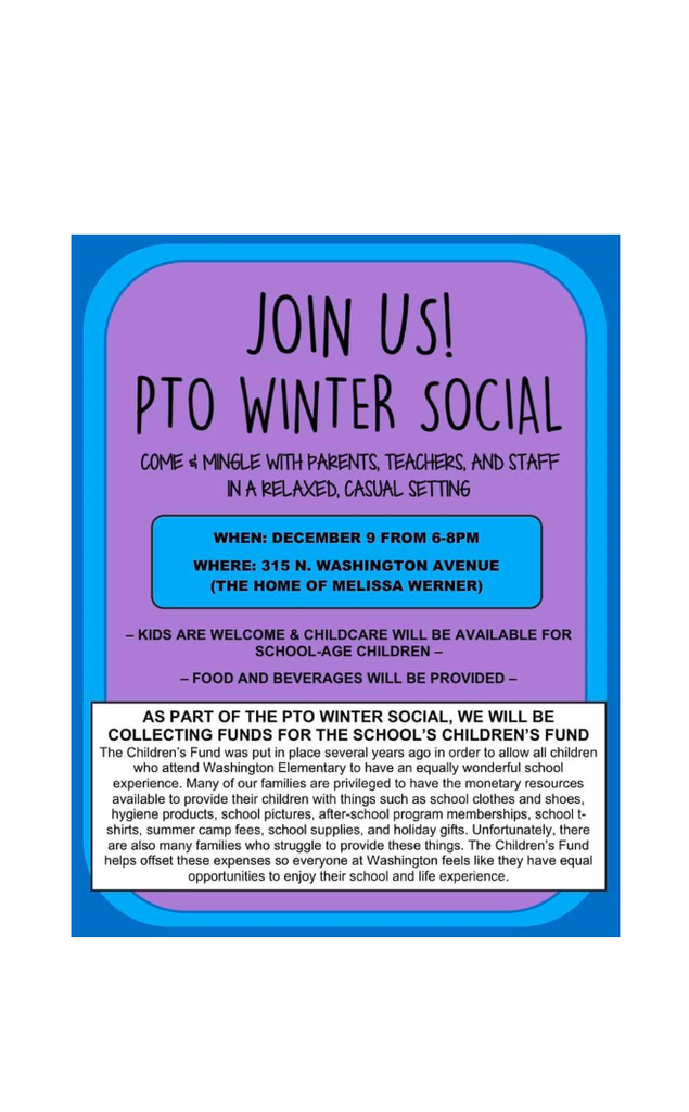 PTO winter social invitation flyer