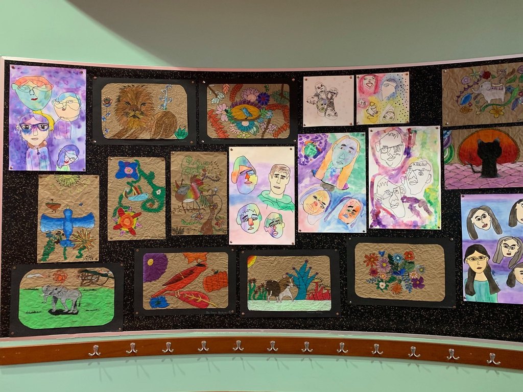 Check out the artwork created by Holt, McNair, and Owl Creek Middle School students currently on display at the Fayetteville Public Library!