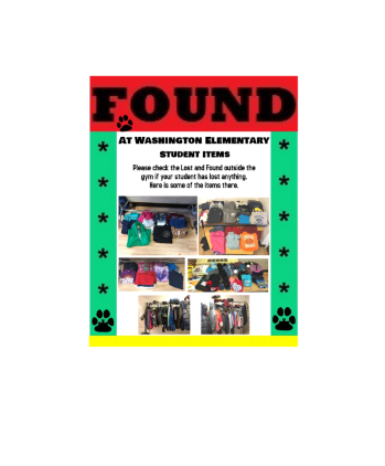lost and found flyer