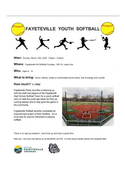 softball clinic flyer