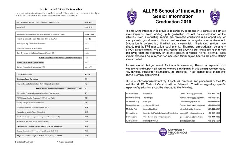 Senior Graduation Information